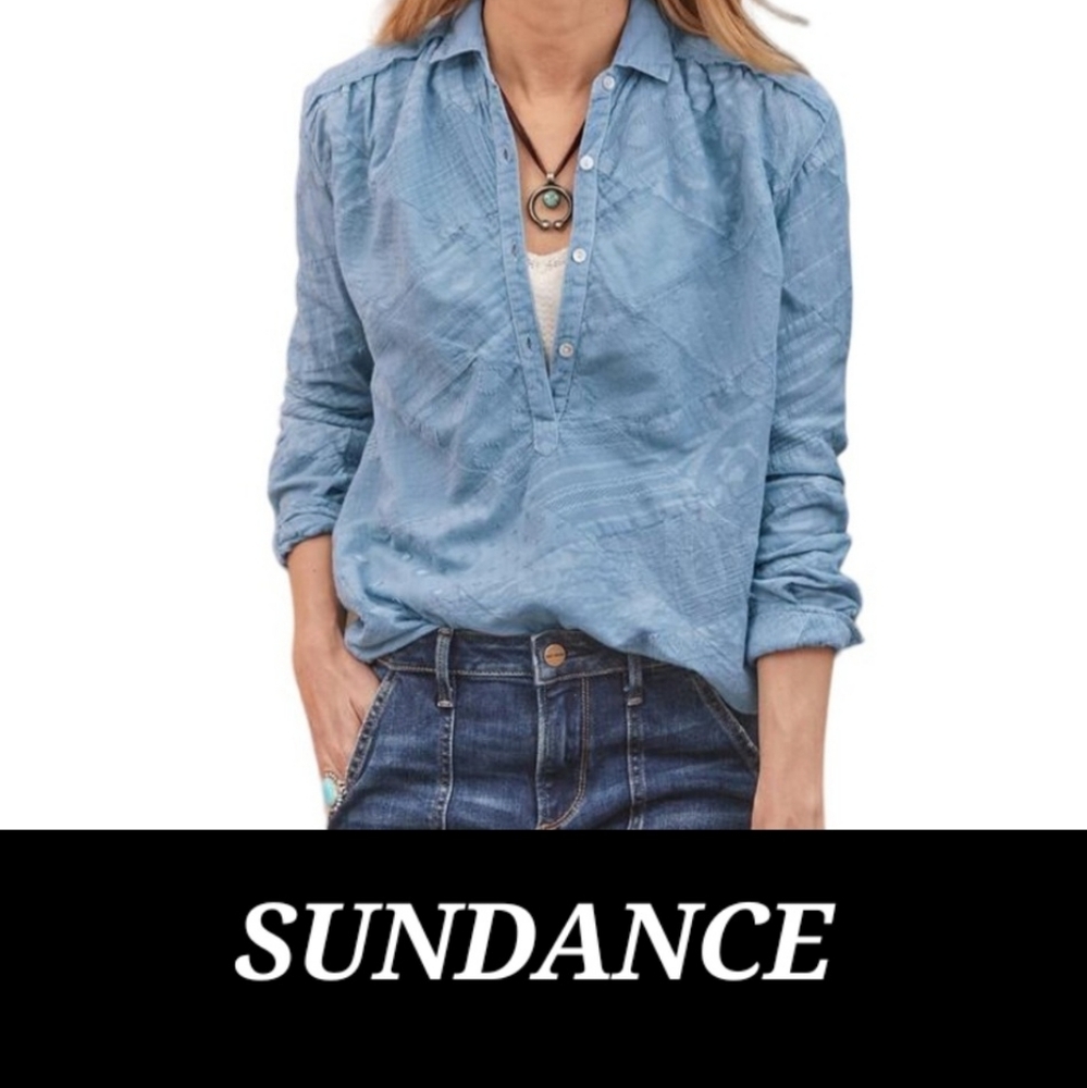 Sundance Simply Shannon Patchwork Buttoned Shirt - image 2